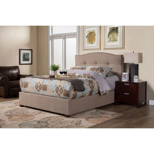 Amanda Queen Tufted Upholstered Bed, Haskett/Jute