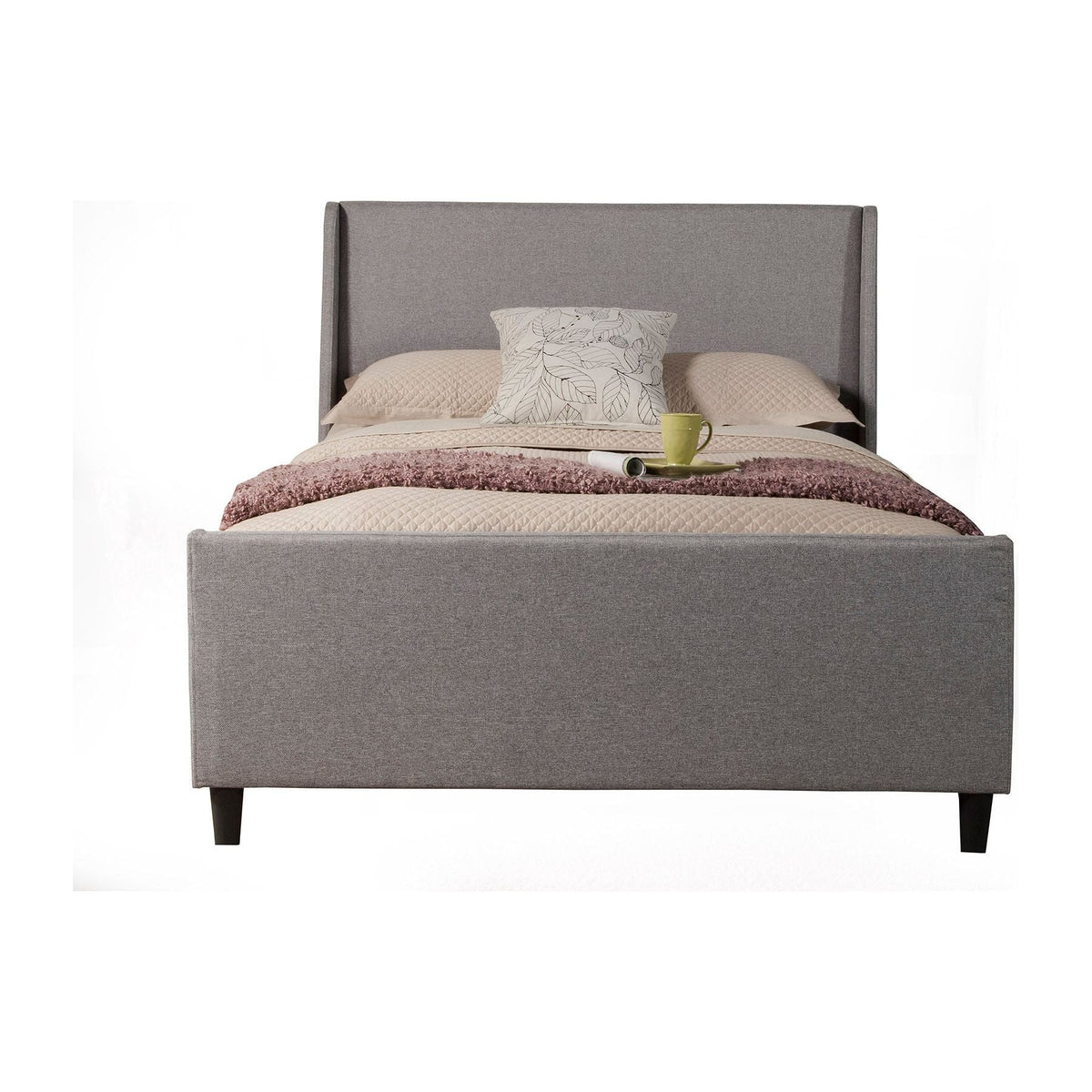 Amber Full Size Upholstered Bed, Grey Linen