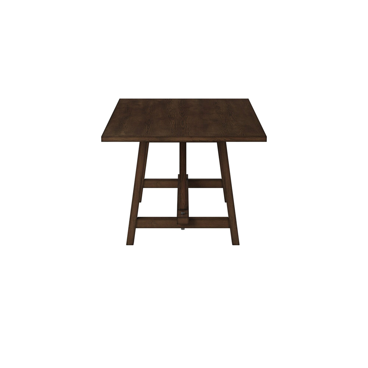Arendal Trestle Rectangular Dining Table, Burnished Dark Oak