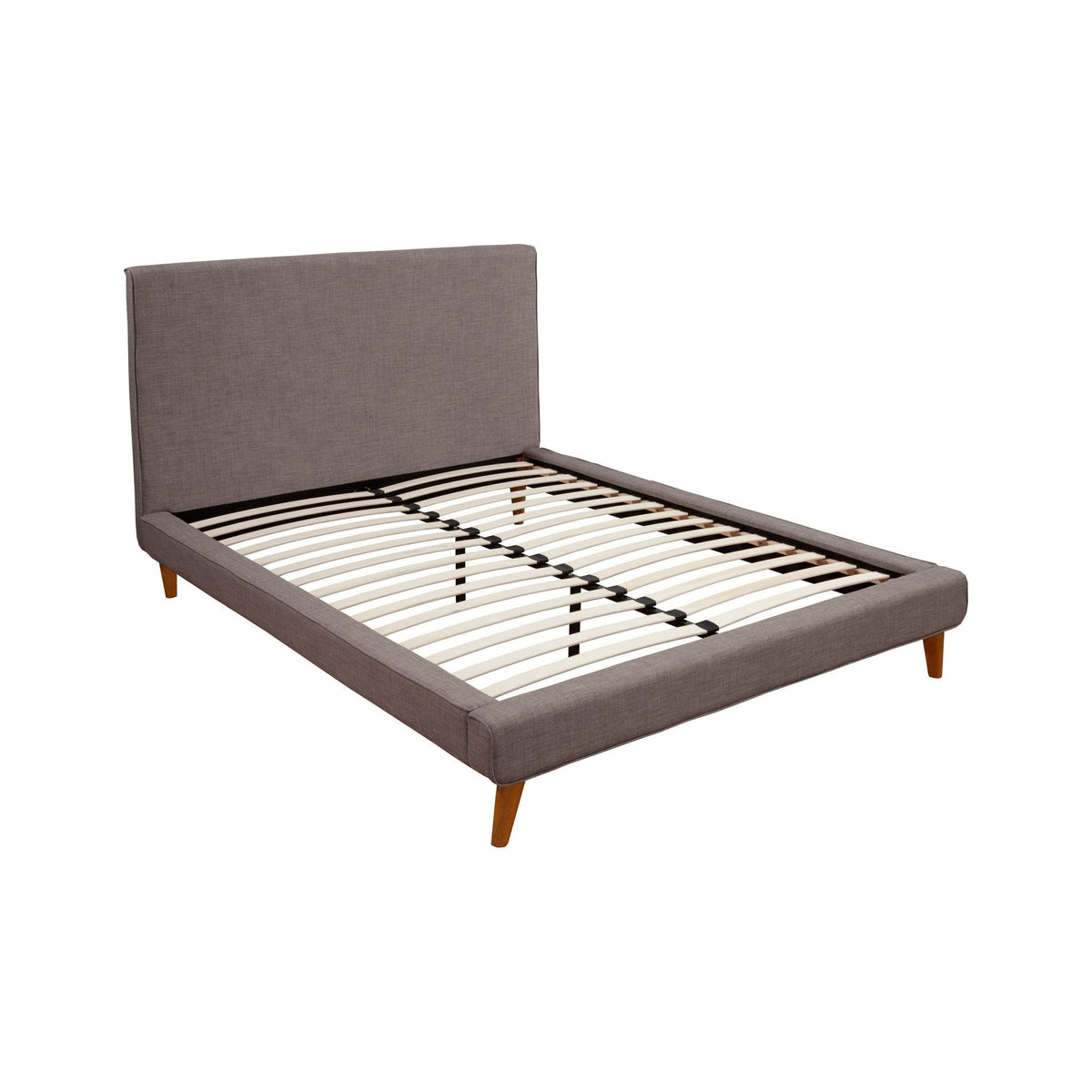 Britney Full Size Upholstered Platform Bed, Dark Grey