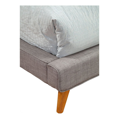 Britney Full Size Upholstered Platform Bed, Dark Grey