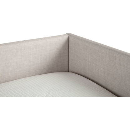 Britney Twin Day Bed, Light Grey Linen