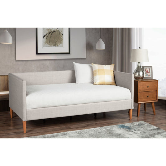 Britney Twin Day Bed, Light Grey Linen