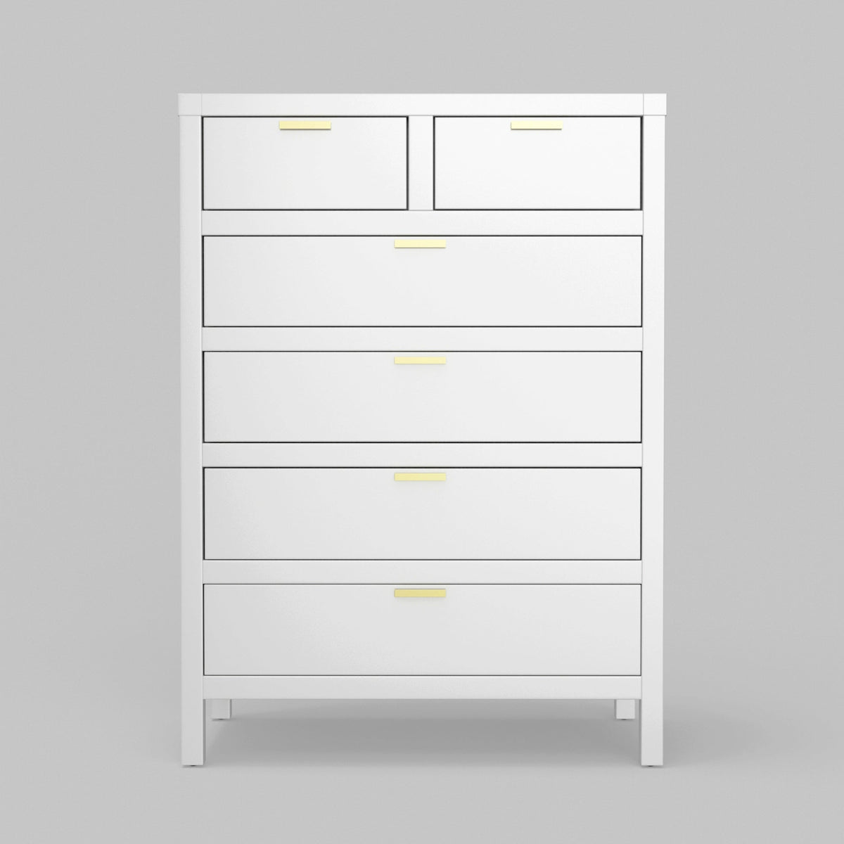 Carmel 6 Drawer Chest, White
