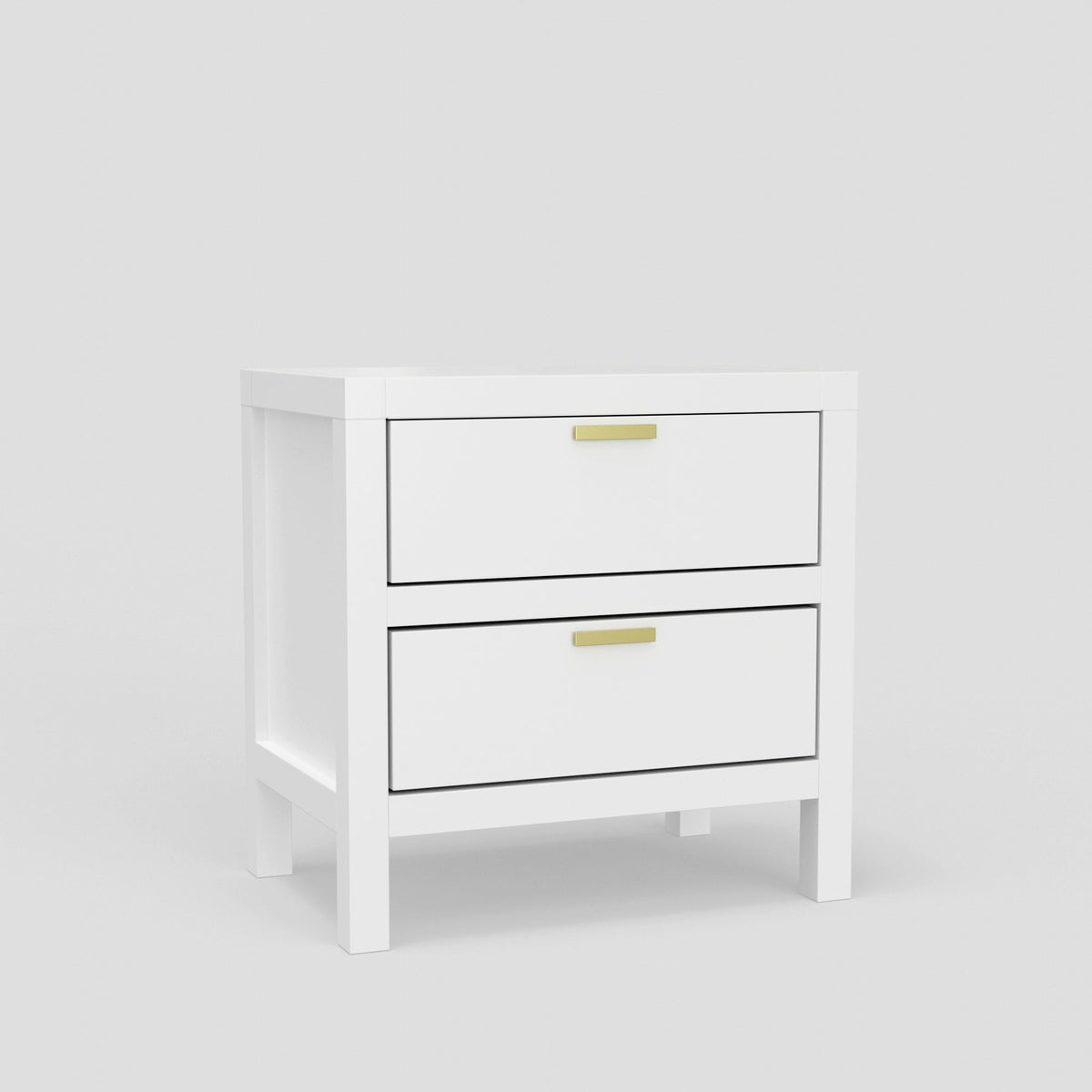 Carmel 2 Drawer Nightstand, White