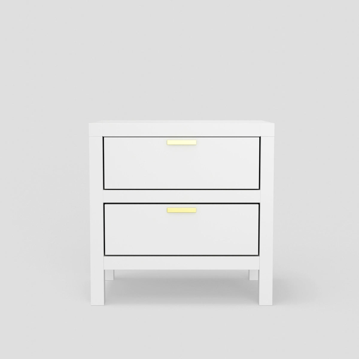 Carmel 2 Drawer Nightstand, White