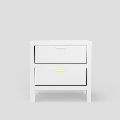 Carmel 2 Drawer Nightstand, White