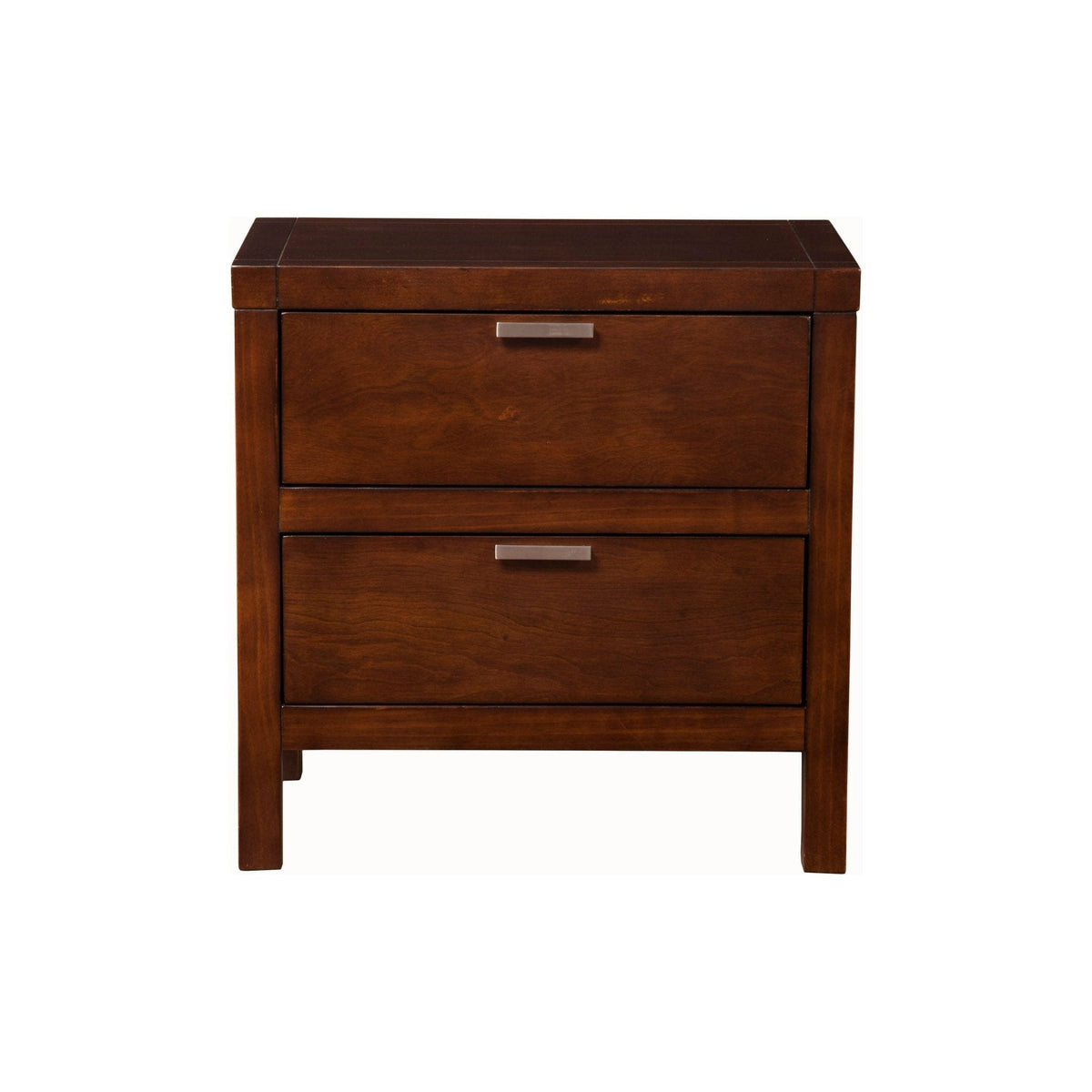 Carmel 2 Drawer Nightstand, Cappuccino