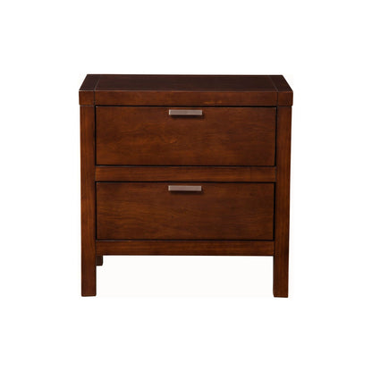Carmel 2 Drawer Nightstand, Cappuccino