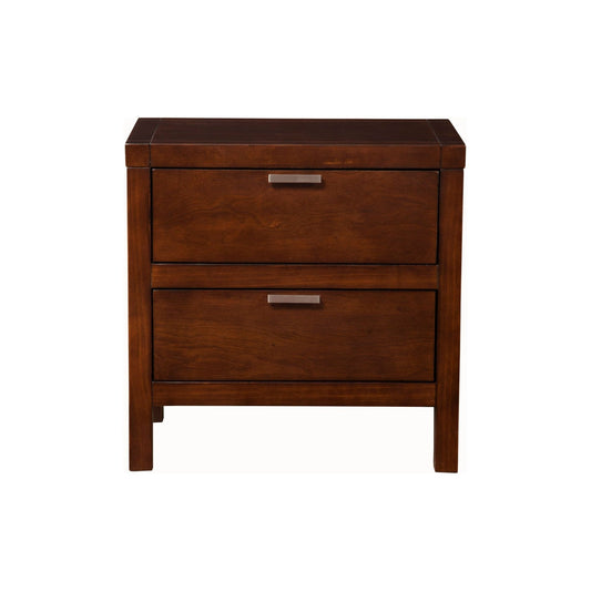 Carmel 2 Drawer Nightstand, Cappuccino