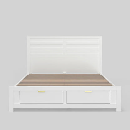 Carmel Queen Storage Bed, White