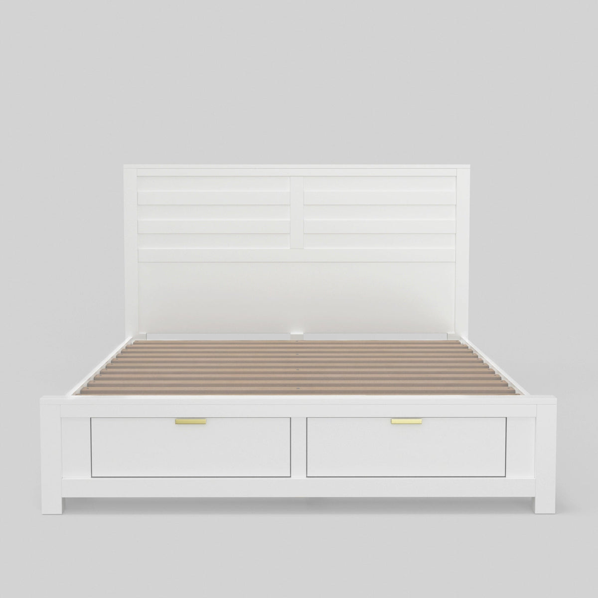 Carmel Eastern King Storage Bed, White