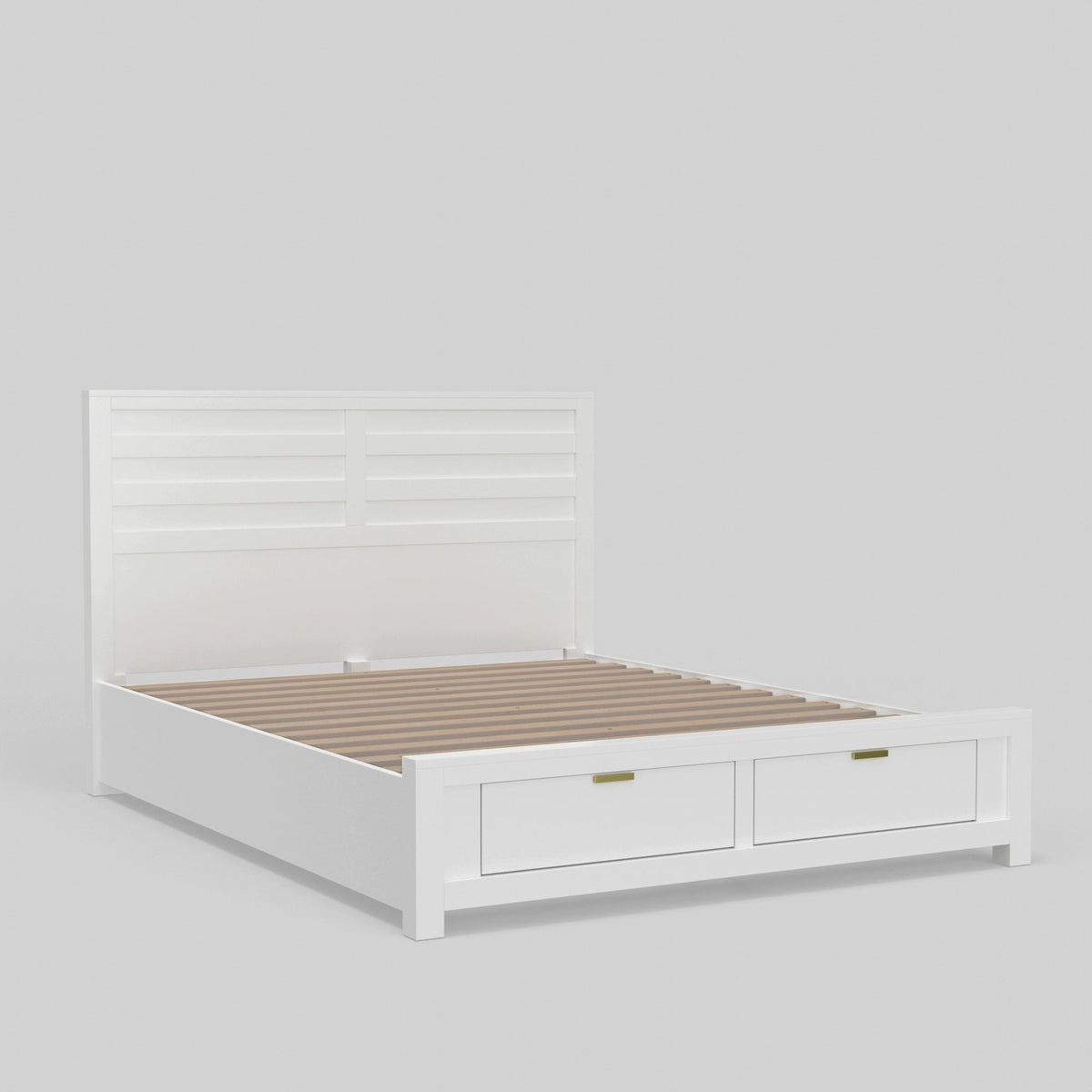 Carmel Eastern King Storage Bed, White