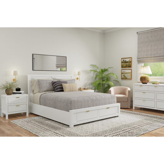 Carmel California King Storage Bed, White