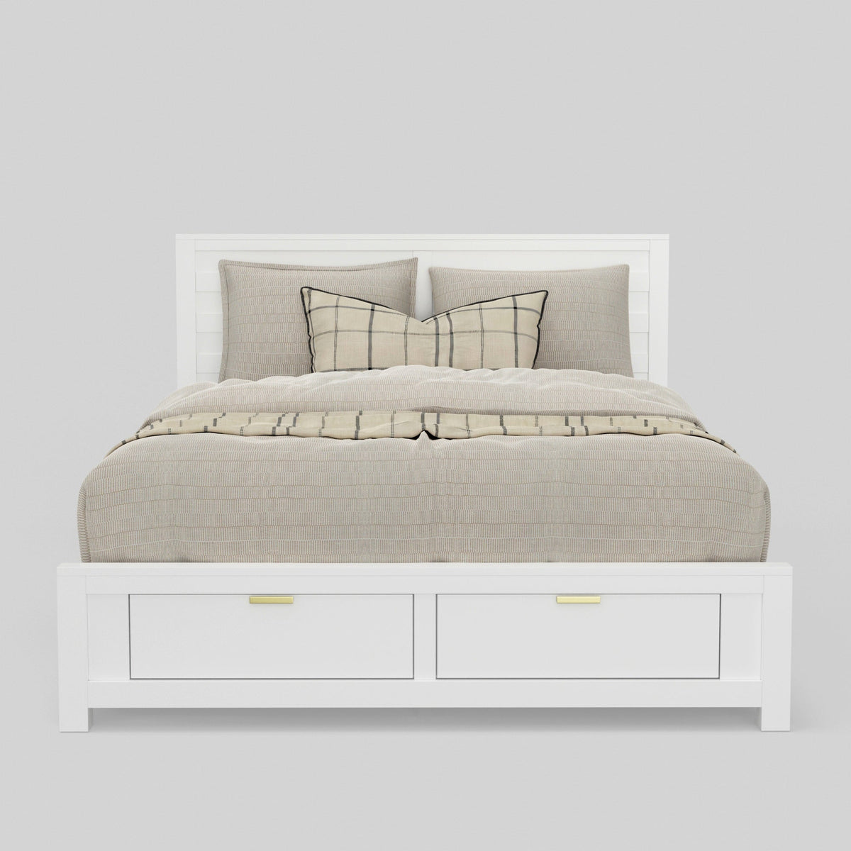 Carmel Eastern King Storage Bed, White