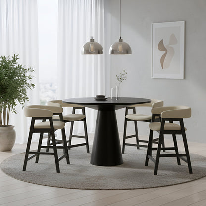 Cove Counter Height Table, Vintage Black