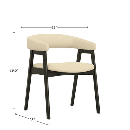 Cove Curved Back Chairs, Vintage Black (Set of 2)