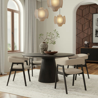 Cove Curved Back Chairs, Vintage Black (Set of 2)