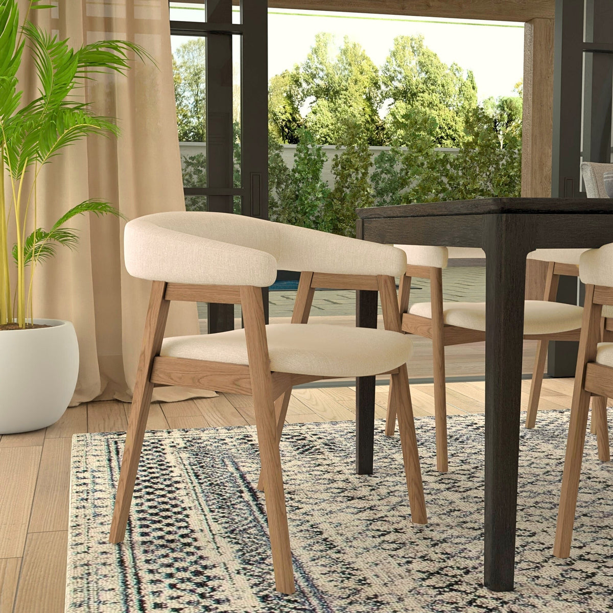 Cove Curved Back Chairs, Natural (Set of 2)