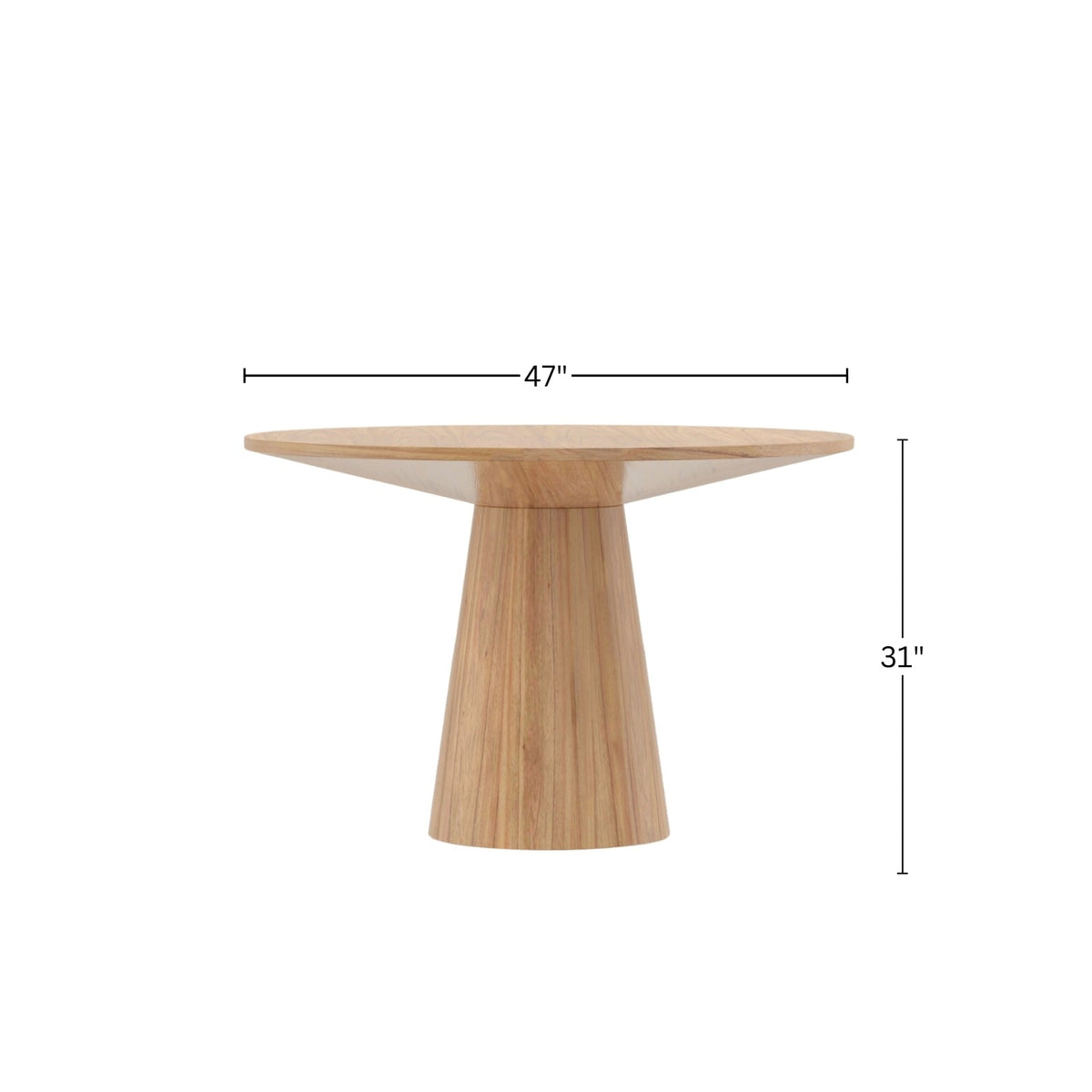 Cove Round 47" Dining Table, Natural