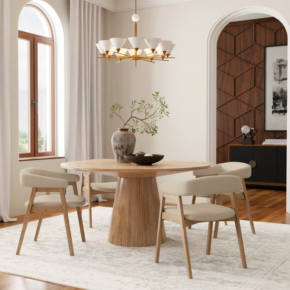 Cove Round 59" Dining Table, Natural