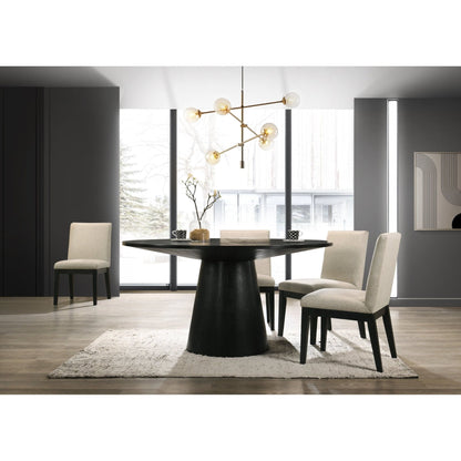 Cove Round 59" Dining Table, Vintage Black
