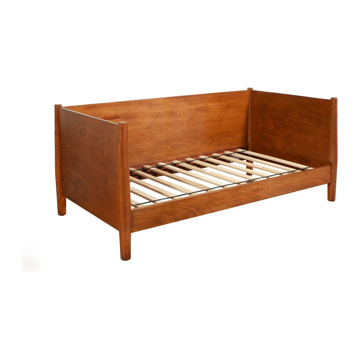 Flynn Mid Century Modern Twin Size Day Bed, Chestnut