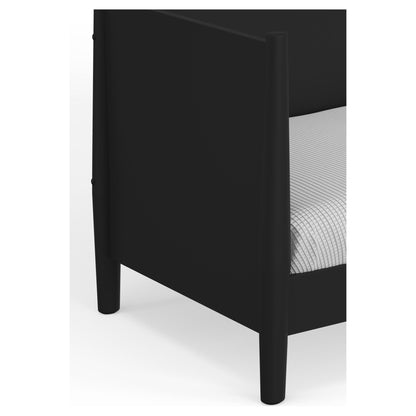 Flynn Mid Century Modern Twin Size Day Bed, Black