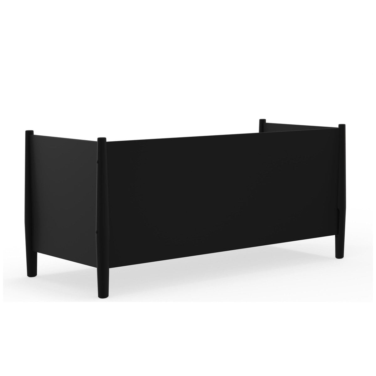 Flynn Mid Century Modern Twin Size Day Bed, Black