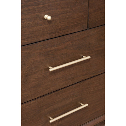 Flynn Mid Century Modern 7 Drawer Dresser, Walnut