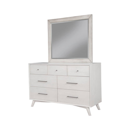 Flynn Mid Century Modern Mirror, Gray