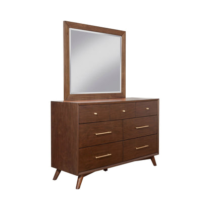 Flynn Mid Century Modern Mirror, Walnut