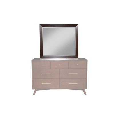 Flynn Mid Century Modern Mirror, Walnut