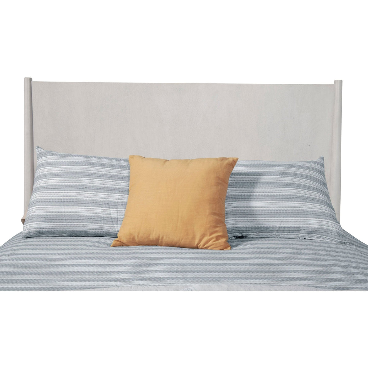 Flynn Mid Century Modern Queen Panel Bed, Gray