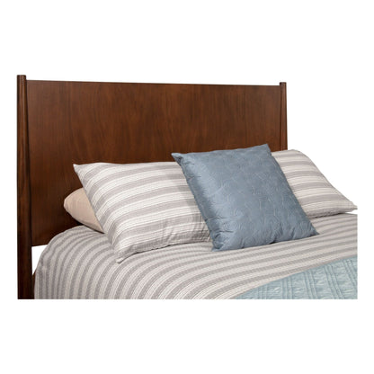 Flynn Mid Century Modern Queen Panel Bed, Walnut