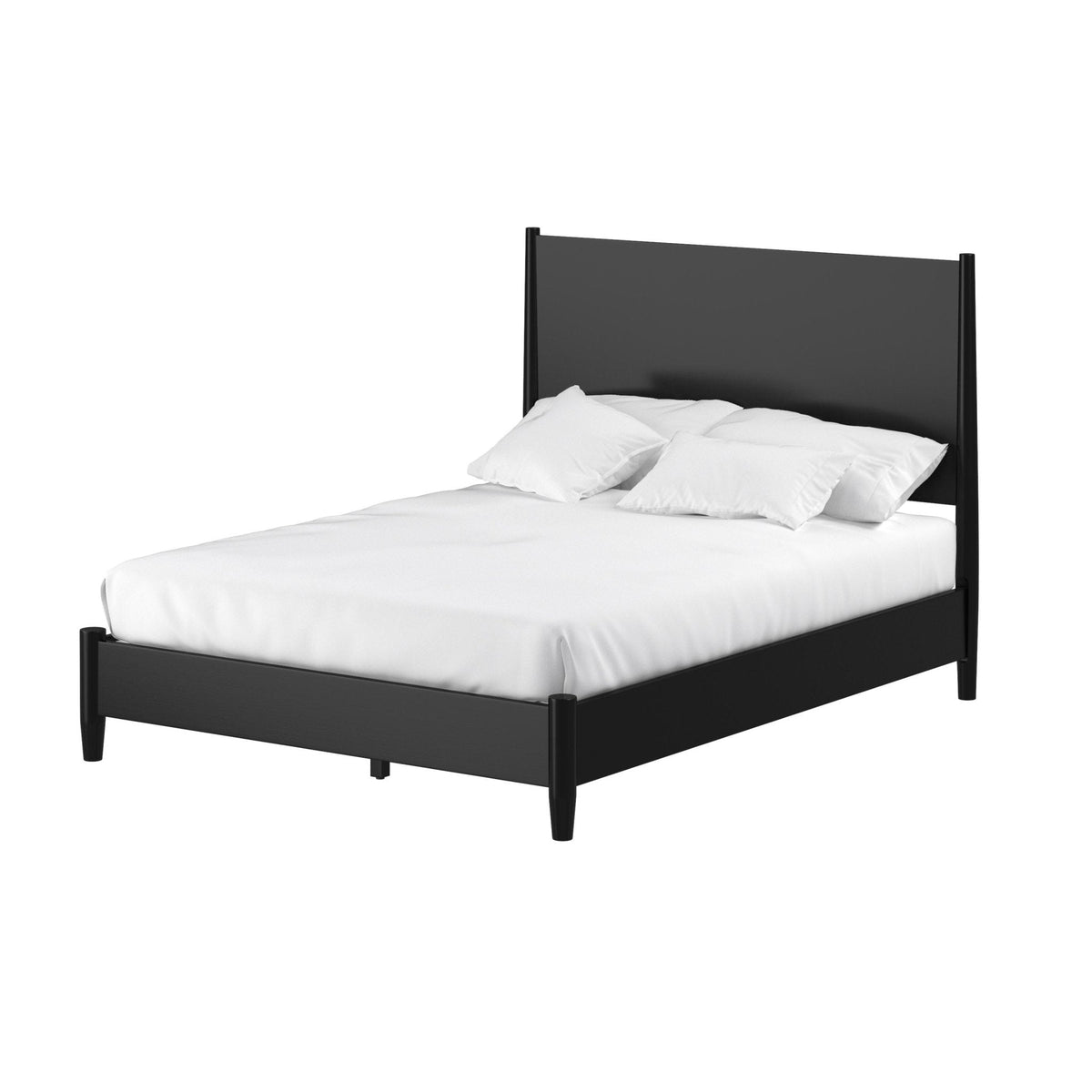 Flynn Standard King Platform Bed, Black