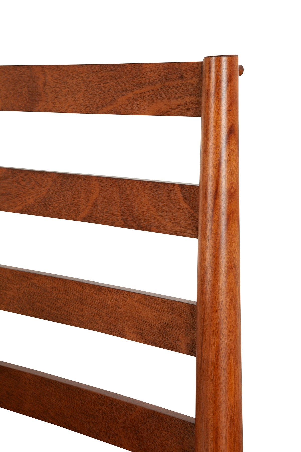 Flynn Retro Full Bed w/Slat Back Headboard, Chestnut