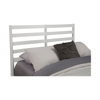Flynn Retro Full Bed w/Slat Back Headboard, White