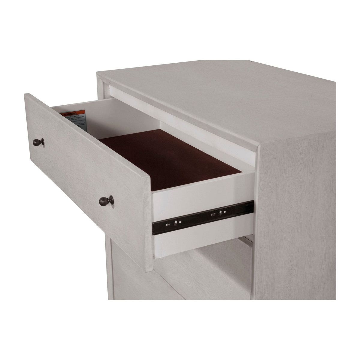 Flynn Mid Century Modern 3 Drawer Small Chest, Gray