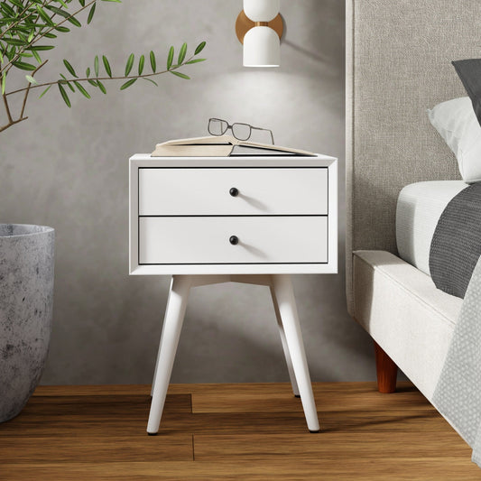 Flynn Small Nightstand, White