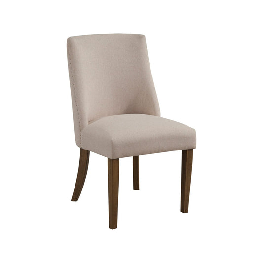 Kensington Set of 2 Upholstered Parson Chairs, Reclaimed Natural