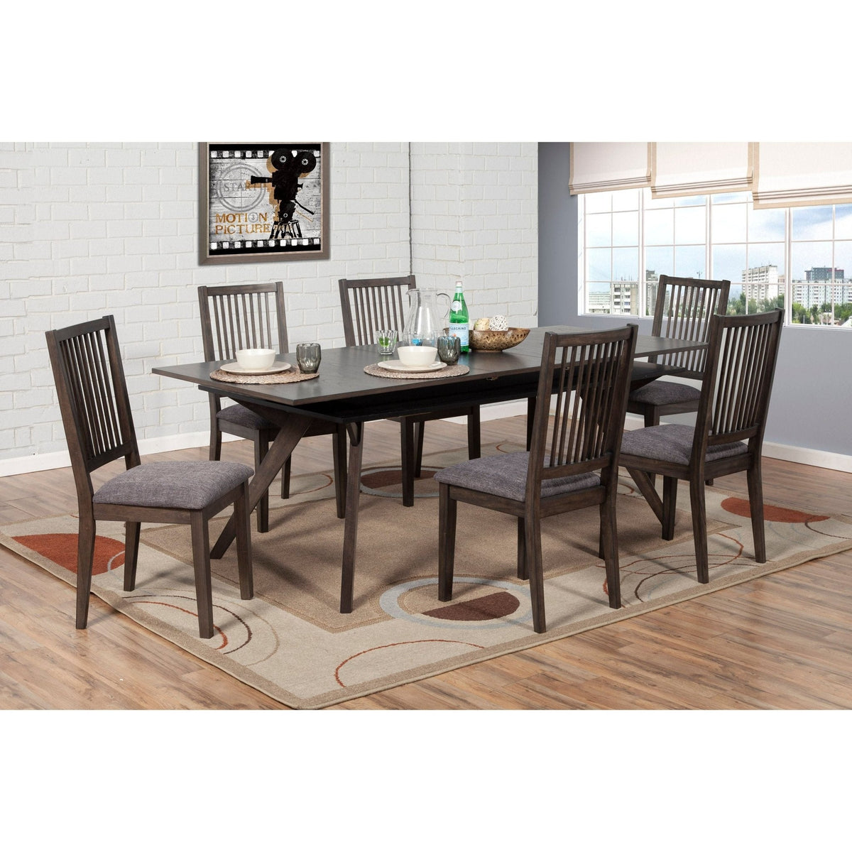 Lennox Rectangular Extension Dining Table, Dark Tobacco