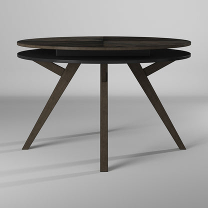 Lennox Round Dining Table, Dark Tobacco