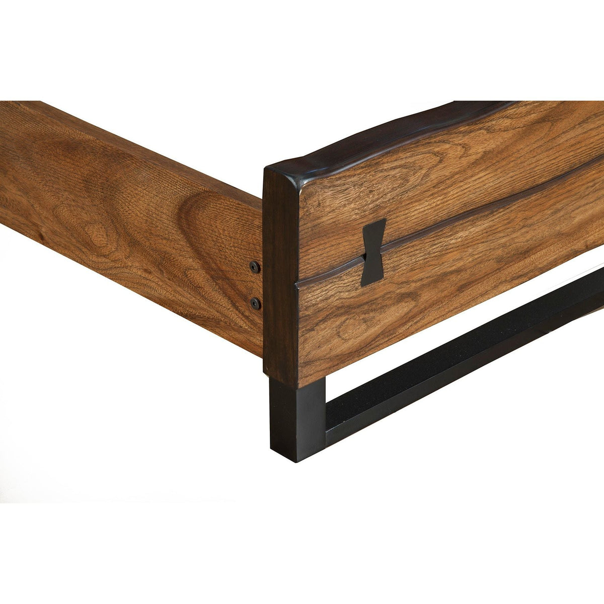 Live Edge Standard King Panel Bed, Tobacco