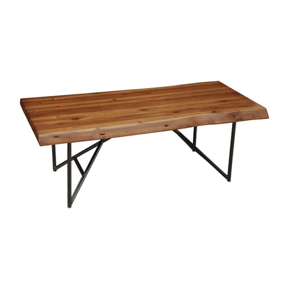 Live Edge Coffee/Cocktail Table, Light Walnut