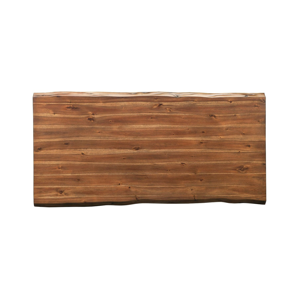 Live Edge Solid Wood Dining Table, Light Walnut