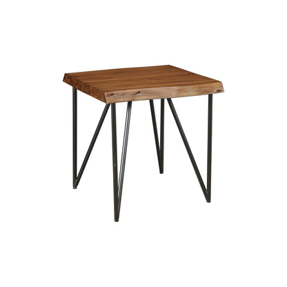 Live Edge End/Lamp Table, Light Walnut