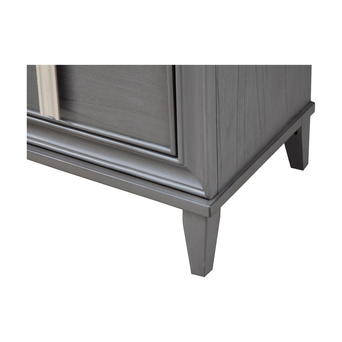 Lorraine 2 Drawer Nightstand, Dark Grey
