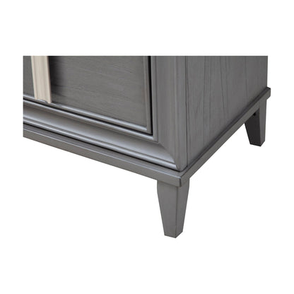 Lorraine 2 Drawer Nightstand, Dark Grey