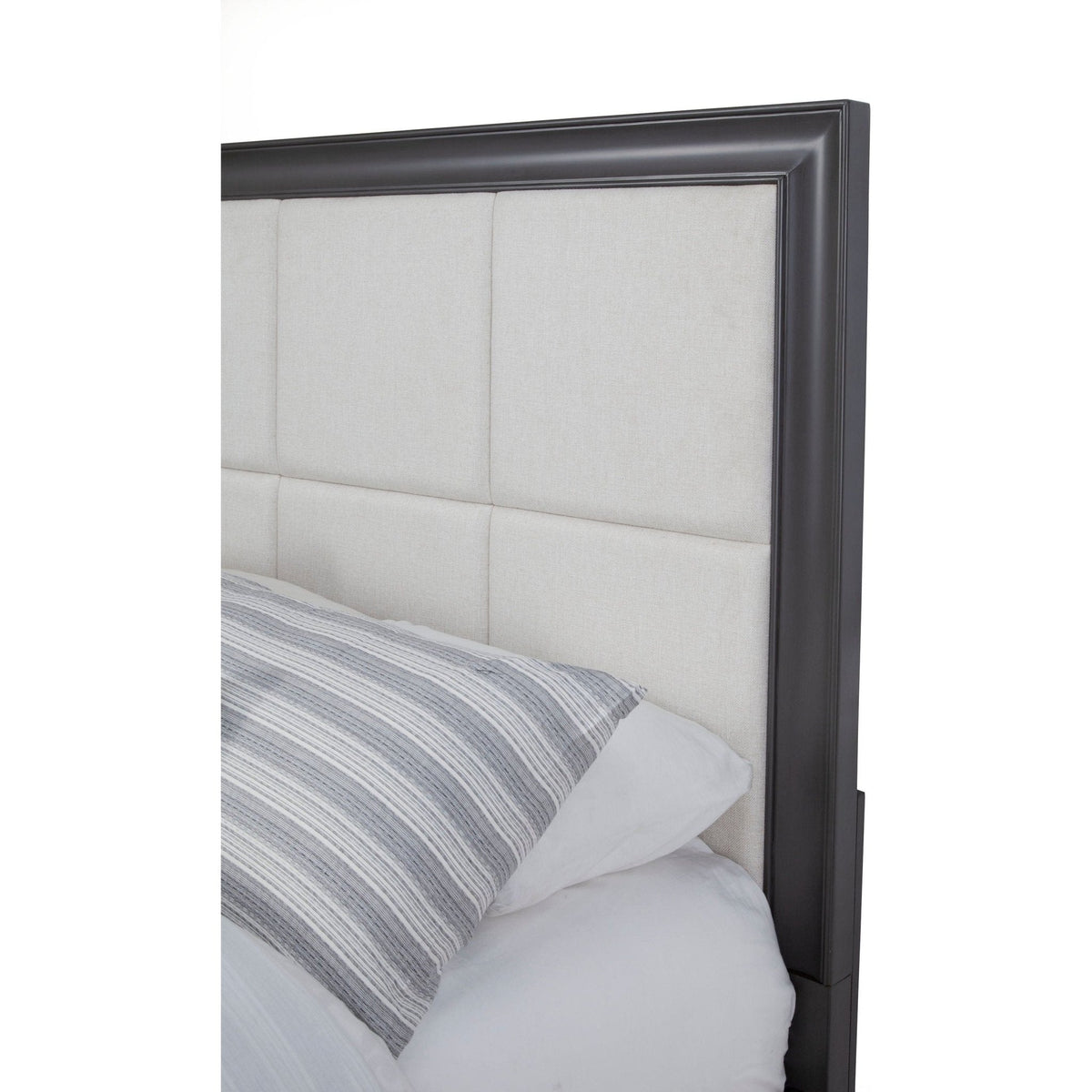 Lorraine Standard King Storage Footboard Platform Bed, Dark Grey